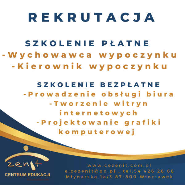 Rekrutacja na szkolenia płatne i bezpłatne