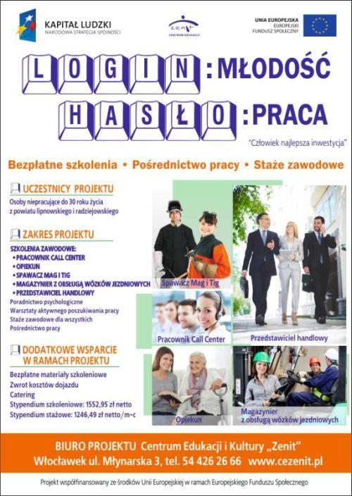 Login Młodość Hasło Praca